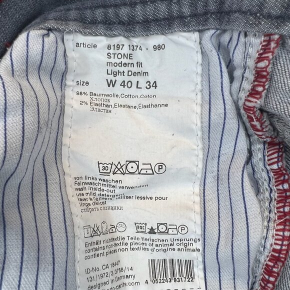 ALBERTO Stone Modern Fit Jeans Men’s W40 L34 - Picture 8 of 8